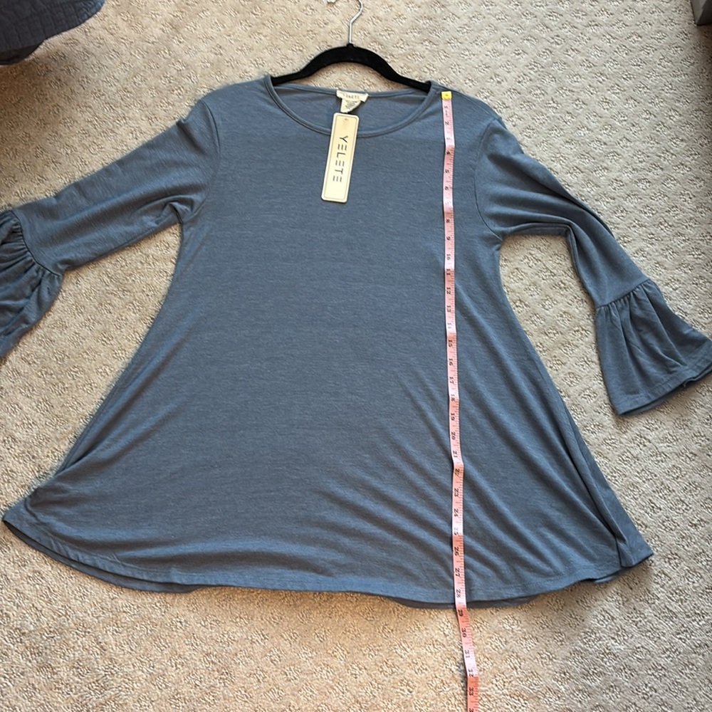 Yelete Blue Bell Sleeve Blouse - NWOT - Picture 8 of 12